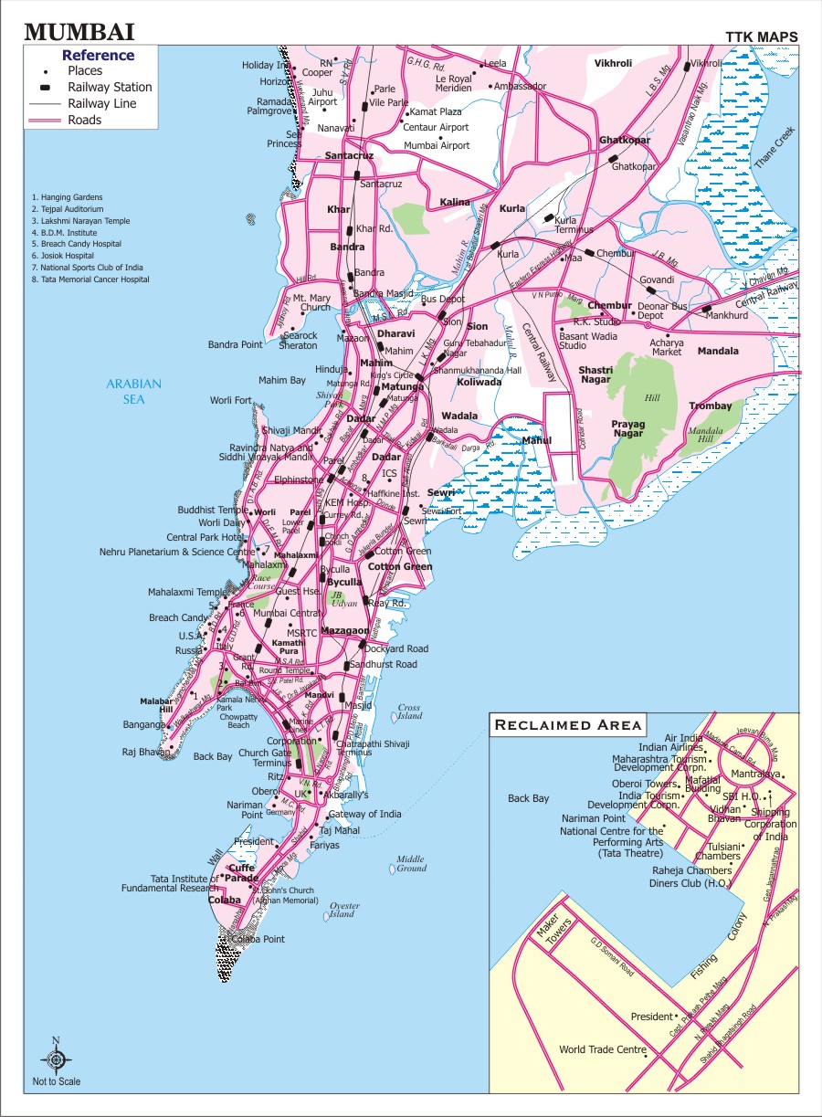 mumbai karta City maps. Stadskartor och turistkartor China, Japan, etc   Travel  mumbai karta