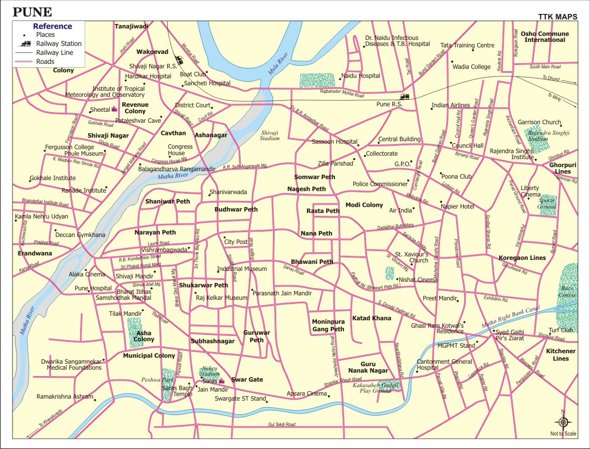 Home > India City Travel Maps > Pune City Map. Pune City Travel Map